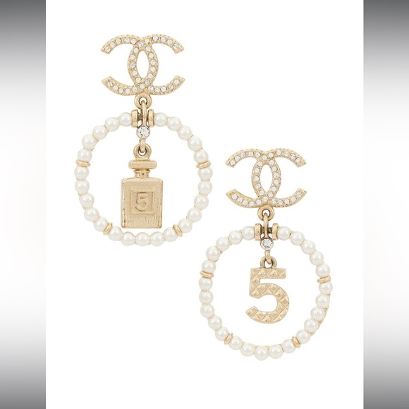 CHANEL Jewelry - CC No. 5 Dangle Earrings